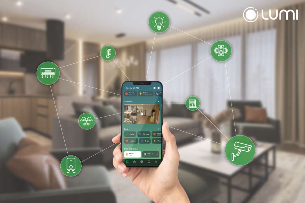 App giữ vai trò kết nối trong hệ thống smarthome